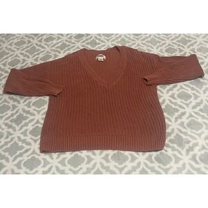 PINK Victoria's Secret Sweater Womens Small Knit V Neck‎ Pullover Casual